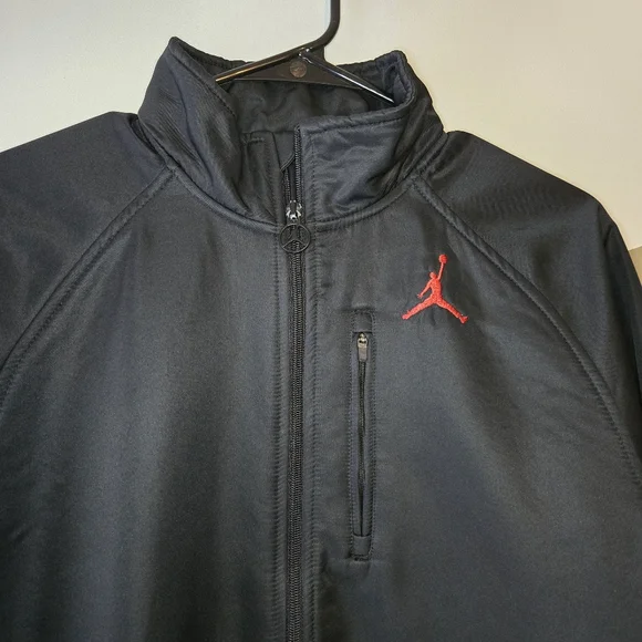 Air Jordan Big Boy Youth Fleece Lined Zip Up Jacket Black Size Large 12-13yrs - Picture 2 of 15